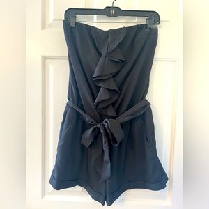 Express Strapless Black Romper